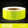 Cinta de advertencia nocturna de 5-10-15 cm de ancho con pegatinas reflectantes fluorescentes, señales de advertencia anticolisión para seguridad vial.