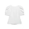 Comércio Exterior Transfronteiriço Estilo Europeu e Americano Roupas Femininas Za Aliexpress Venda Quente Moda Verão Blusa com Manga Bufante que Rejuvenesce