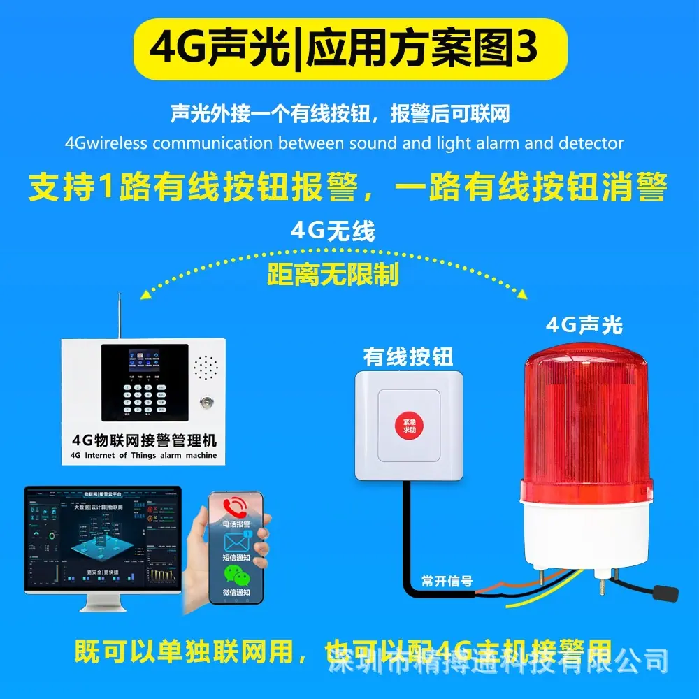 4G旋转声光报警器