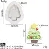 Molde de silicona para juguete blando estilo tejido, formas de gato Miffy y árbol de Navidad, molde hecho a mano para hacer juguetes de comida