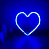 Luz de Neón LED Forma de Corazón Moderna Decoración de Pared para Habitación del Hogar Luz Ambiental Montaje para Fiesta Suministro Directo del Fabricante Transfronterizo