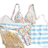 Biquíni Europeu e Americano Novo Dividido Biquíni Feminino Fato de Banho Transfronteiriço Aliexpress Estampado Sexy Férias