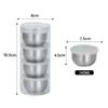 Copo de Molho para Exterior Espesso de Aço Inoxidável Transfronteiriço com Tampa de Silicone, Copo Portátil para Molho de Salada de Tomate
