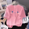 Transfronterizo Caliente 2025 Verano Nuevo Diseño Sensación Camiseta Blanca de Manga Corta para Mujer Holgada Versátil Casual Camiseta Superior