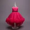 Novo Vestido para Meninas Vestido de Princesa Vestido Bufante de Flor de Renda Vestido para Apresentação de Piano