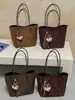 Bolsa Tote Tendência Retrô Estilo Coreano Bolsa Feminina de Alta Qualidade Simples Versátil Bolsa de Ombro Único Grande Capacidade Bolsa de Mão com Temperamento Bolsa Feminina
