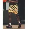 Shorts Deportivos Casuales de Moda Estilo Americano hasta la Rodilla para Hombre, Nuevos Shorts de Entrenamiento Sueltos con Estampado de Llamas de Verano