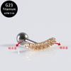 Aretes Perforados Aretes de Studs Cocleares Titanio G23 Rosca Interna Studs para Labio Studs para Hélice Auricular Moda F Titanio Cartílago