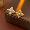 Brincos de Tarraxa Flor Vazada com Zircônia Agulha de Prata, Elegantes Leve Luxo Estilo Minimalista Brincos Delicados Versáteis Brincos de Moda de Alta Qualidade