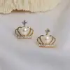 Aretes de perlas de agua dulce naturales lindos nicho simples alta calidad rosa copo de nieve luz fuerte aretes nuevos venta al por mayor