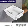 Tina Cerámica para Lavar Verduras, Fregadero Rectangular Tradicional de Cocina, Lavadero de Balcón, Tina Grande para Lavar, Fregadero Único, Tina de Agua para Exteriores