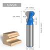 6/6.35/12/12.7mm Cortador de Uñas de Doble Curva Cuchillo de Cajón Tirador de Puerta de Gabinete Cuchillo Fresa para Madera Máquina de Recorte
