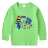 Camiseta de algodón para niños, estilo coreano, primavera y otoño, 2023, cuello redondo, manga larga, para bebés y niños