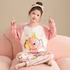Girls' pajamas 2026 new spring and autumn children's pure cotton long-sleeve princess-style fashionable home wear for older girls