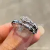 Anillo de Hueso de Serpiente de Primavera de Alta Gama Baojia Moda Ins Anillo con Forma de Serpiente Oro Rosa Oro Blanco para Mujer Anillos de Pareja Incrustados con Diamantes