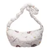 Bolsa de Algodón de Gran Capacidad a la Moda para Mujer Tipo Bollo 2025 Otoño e Invierno Nueva Bolso Cruzado Ligero para Viajes Cotidianos Bolso de Hombro Literario