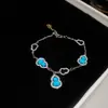 Pulsera de Calabaza Flor de Estilo Xiaohongshu, Lujo Ligero y Sensación de Alta Gama, Temperamento Exquisito de Nicho, Joyería de Mano Versátil al por Mayor