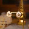 Pendientes de Botón de Nuevo Estilo Pendientes de Botón de Moda para Viajar Pendientes de Lujo Ligero de Gama Alta Pendientes de Botón Retro Franceses Pendientes para Mujer