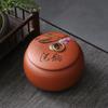 Venta al por mayor de tarros de té de arena morada, de cerámica, para té blanco, túnica roja, té verde, té negro, regalo mediano, tarro sellado para despertar, tarro de porcelana
