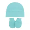 Gorro y Manoplas para Bebé Algodón Infantil Gorro Guantes Set Anti-arañazos Gorro de Hospital para Recién Nacido