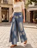 Saia jeans retrô francesa transfronteiriça com design de fenda dupla, saia jeans que cobre o quadril e afina em estoque