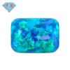 Anillo de ópalo artificial rectangular con biselado plano y liso de Huagang, con superficie de gema desnuda OP36