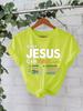 Playera de algodón puro verano europeo y americano manga corta cuello redondo transfronteriza comercio exterior patrón americano de Pascua playera estampada para mujer fábrica de comercio exterior