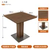 Restaurante chinês pequeno mesa de jantar cor de noz mesa minimalista moderna mesa de café loja de café refeição bonita refeição simples mesa longa cadeira estofada