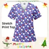 Ropa con Estampado de Dientes Nueva Manga Corta Ropa de Lavar de Doctor Verano Delgado Elástico en Cuatro Lados Ropa de Trabajo para Quirófano