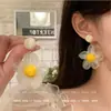 Brincos de Flor Amarela Dopamina Adequados para a Primavera, Brincos Estilo Férias na Praia para Mulheres, Novo Estilo Quente 2026