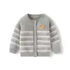 Cárdigan de Punto Rayado para Niña, Suéter Exterior para Bebé Clase A, Suéter para Bebé Otoño/Invierno Ligero como una Nube y Suave