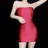Minifalda strapless brillante permeable al aceite falda de cadera lencería sexy talla grande europea y americana explosiones de Amazon 7038