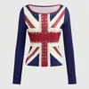 Nueva Moda Vintage Personalidad Tendencia Ropa para Mujer Transfronteriza Ajuste Delgado Estampado Remache Moda Top de un Hombro Venta al por Mayor para Chicas Calientes