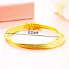 Versión Coreana del Nuevo Pulsera de Tres Anillos de Campana Dorada Arena Vietnamita, Chapado en Oro, Tres Vidas, Tres Mundos, Flor de Durazno de Diez Millas Pulsera para Mujer