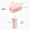 Lonchera de Plástico de Tres Compartimentos, Aptas para Microondas, Lonchera para Estudiantes, Set de Vasos de Agua, Personalización de Regalo para Lonchera