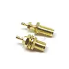 Conector Coaxial Rf/Rp Hembra de Latón Chapado en Oro Tipo Split Sma Hembra Soldadura Rg1.13 Rg0.81