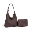 Bolsa Hobo Original Feita à Mão com Tecelagem, Bolsa de Ombro em Camurça Fosca, Bolsa de Ombro de Alta Qualidade para o Dia a Dia, Bolsa Tote Mãe e Filha