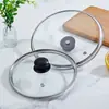Tapa de vidrio templado tipo G, tapa de acero inoxidable para wok, tapa para sartén de fondo plano, tapa universal para olla de cocina, tapa para sartén antiadherente, envío gratis