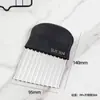 Cuchillos de Patata con Púa de Acero Inoxidable Cuchillos Ondulados para Cortar Patatas Cortador de Papas Fritas Cuchillos Corrugados Artefacto de Cocina para Cortar Verduras en Casa Fantasia