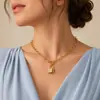 Collar con colgante con cierre de hebilla, accesorios de moda punk retro personalizados para mujer, joyería transfronteriza europea y americana