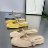 Sandalias de Verano para Mujer al Aire Libre Estilo Francés de Tacón Bajo Cerradas sin Cierre 2026 Nuevas de un Solo Paso Suaves Zapatos de Mujer Wanwan Sandalias