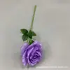 Venta al por mayor de fábrica flor morada de simulación para boda decoración de boda fila de camino flor flor de seda flor artificial flor artificial de plástico
