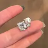 Clip de oreja de hueso de zirconita perla flash de bombilla pequeña diseño de nicho sin dolor agujero de oreja clip de oreja cuadrado redondo viento frío mujeres
