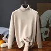 Suéter estilo outono e inverno, gola alta masculina de cor sólida, pulôver de tricô, camada base, top interno quente, dropshipping transfronteiriço