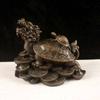 Recompensa do céu de cobre ornamentos de tartaruga dragão diligentes metal de latão puro marrom tartaruga