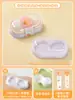 Caja de embalaje Xue Meiniang 2 piezas 4 Daifuku de Ciruela Bandeja de papel individual Qing Tuan Mochi Crujiente de Yema de Huevo Embalaje Baozi Sam dos cuatro partes