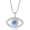Collar con colgante de circonita de ojo de diablo para mujer, diseño de nicho, ligero y de lujo, con cadena de clavícula, disponible en Amazon.