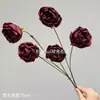 Vinho vermelho popular simulação flor material eucalipto hortênsia palma vermelha rosa vermelha com salão de casamento estrada atacado