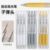 Plumón Resaltador Tipo Prensa 1.0mm Cáscara Transparente Marcador para Diario, Delimitar y Resaltar, Dibujo Artístico Marcado Venta al por Mayor