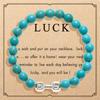 Amazon Transfronterizo Nueva Personalidad Moda Pulsera de Cuentas de Piedra Joyería de Moda Regalo con Saludos en Tarjeta